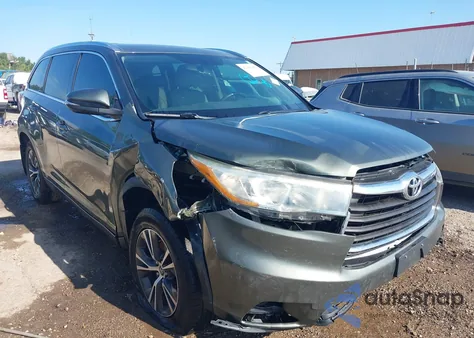 2016 Toyota Highlander Xle V6 from USA, damaged, VIN 5TDJKRFH6GS263522